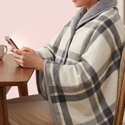 Velvet Blanket-Cape with Buttons